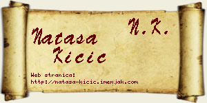 Nataša Kičić vizit kartica